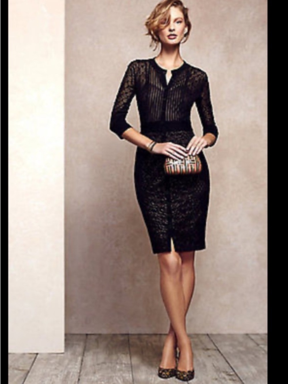 Byron Lars Beguile Anthropologie
Black Lace Mona Midi Dresses excellent